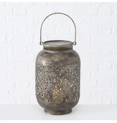 Home Decor Lantern for Wedding Party Baby Shower Holiday Family Gathering Hurricanes Vintage Lacy Lattice Patterned Bellies