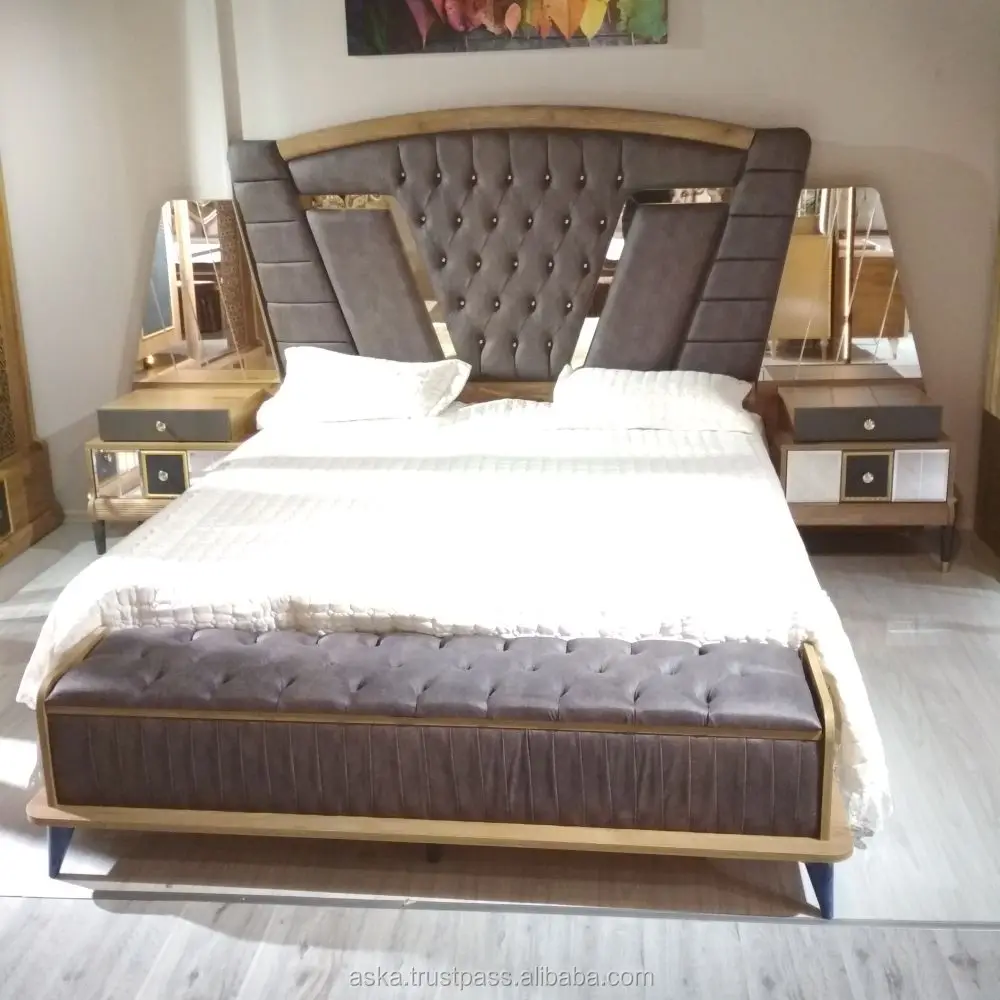 
Modern Efes Bedroom Set Mirror Cabinet YT-103 Couple Mirror Surface 