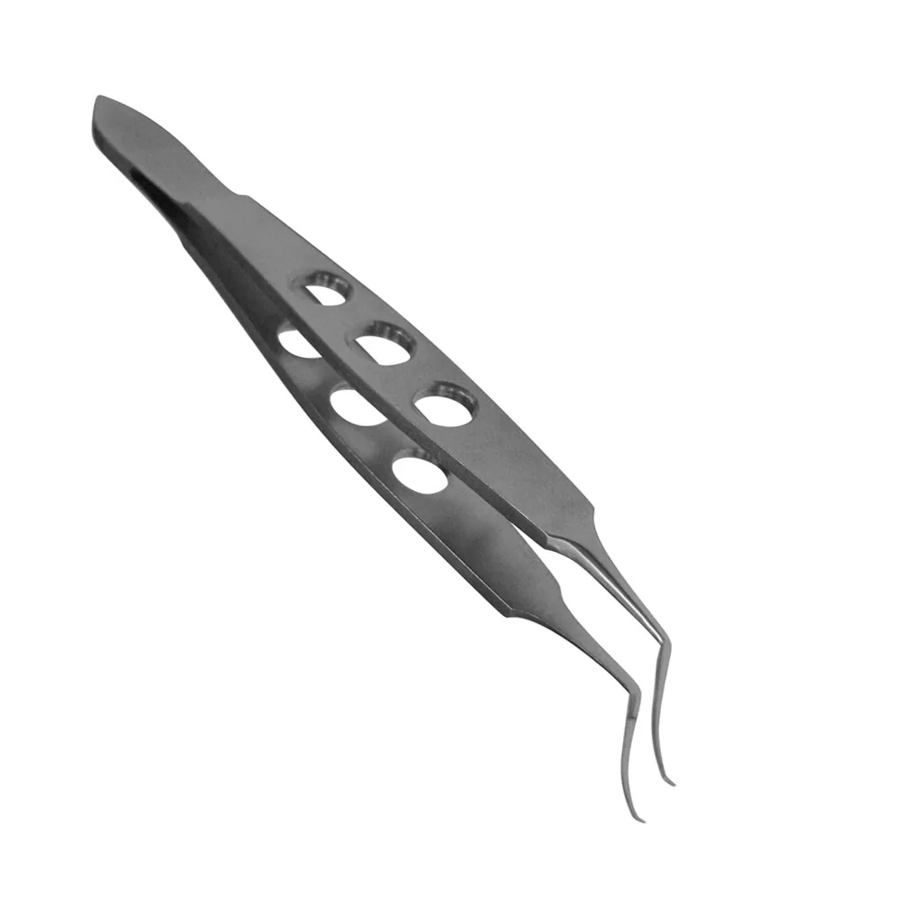 Изогнутый пинцет для капсулоргексиса из нержавеющей стали 11 мм