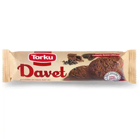 TORKUU Davet Biscuits With Cocoa Chocolate Drops 82gr