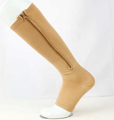 Compression calf socks 15-20mmhg for women wholesale custom cycling socks zipper compression socks
