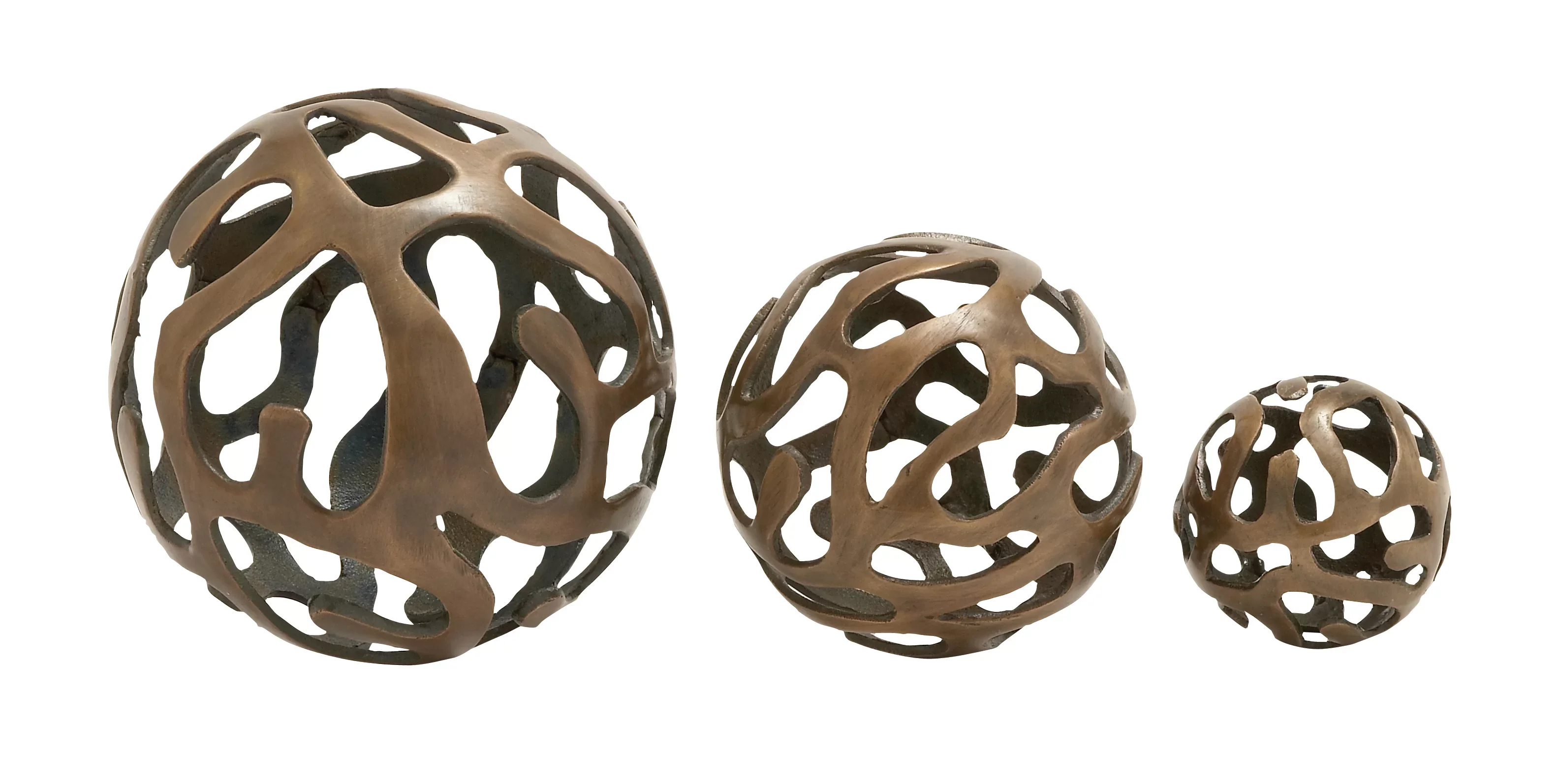 3 Piece Figurine Set Home Decor Interior Modern Table Living Room Gold deer Accessories Other Luxury Crystal ball Decoration Hom