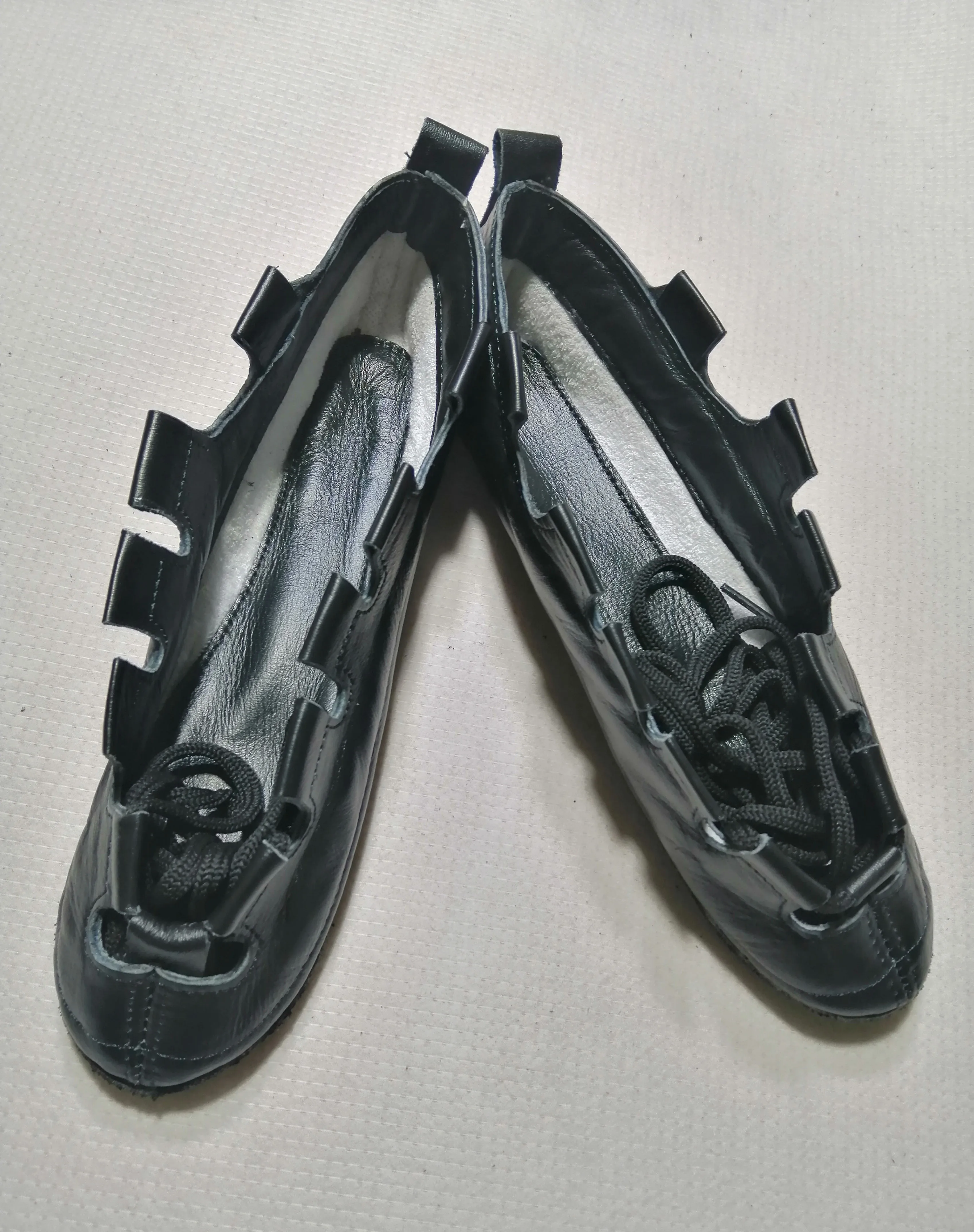 2024 Irish Pump Soft Black Leather Shoes with Lace Upper & Cotton Lining for Irish Dance Soft Shoes
