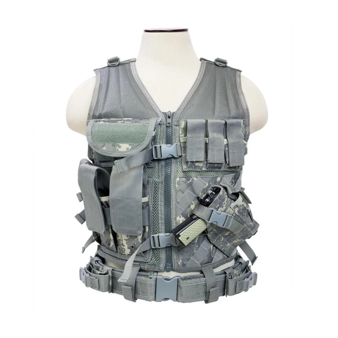Body fitted good quality gun holder and magazine pocket Military paintball Tactical Vest For sports and war games training