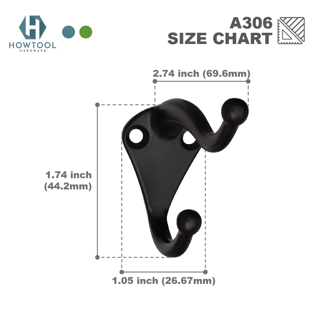 Rustic Hanging Metal Clothes Garment Towel Hook