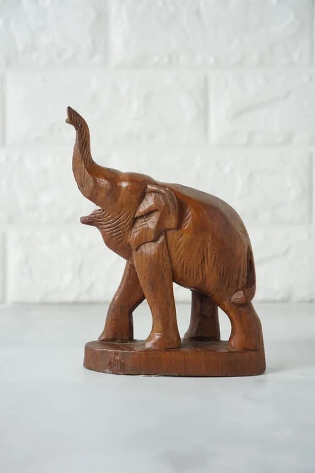 Natree Teak Wood Elephant Carving Export Quality