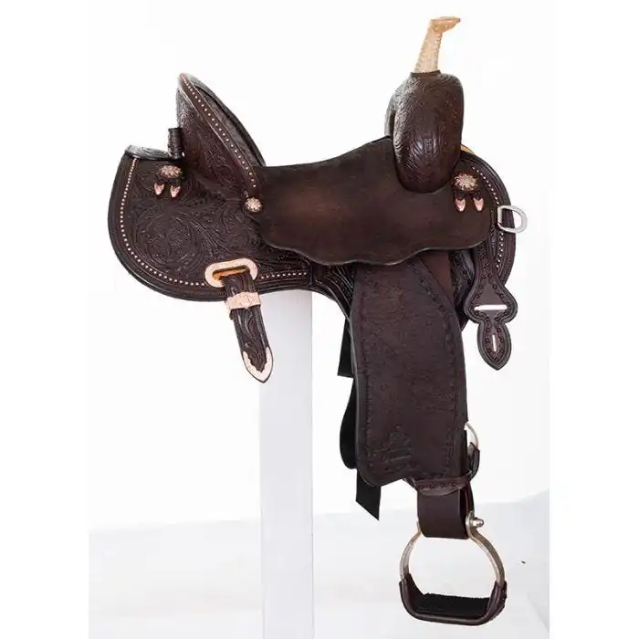 Western Barrel Racer Saddle Made By Genuine leather