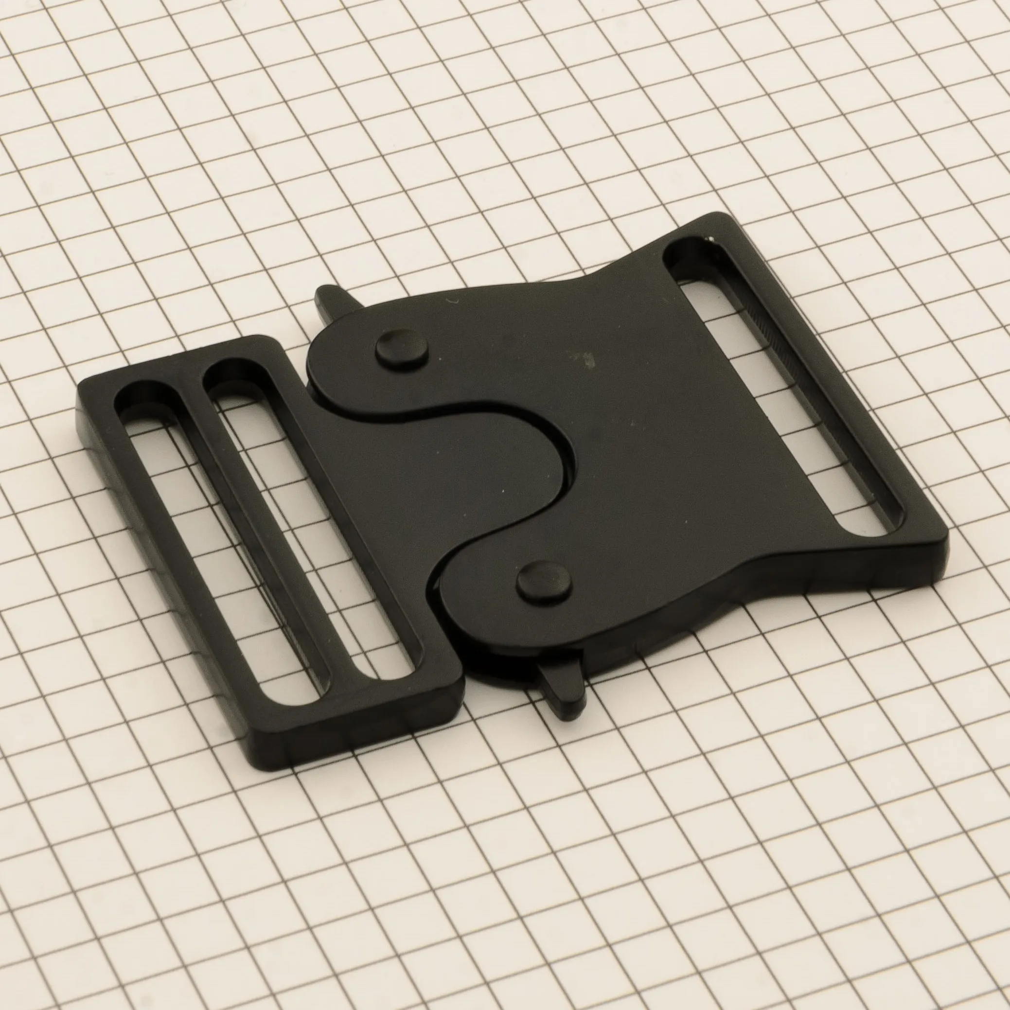 Black Metal Zinc Alloy Adjustable Double Sided Quick Release Two Sectional Snap Fastener Clasp Buckle For Bagpack