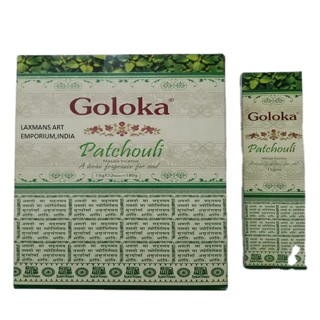 goloka patchouli incense sticks 15 grams pack