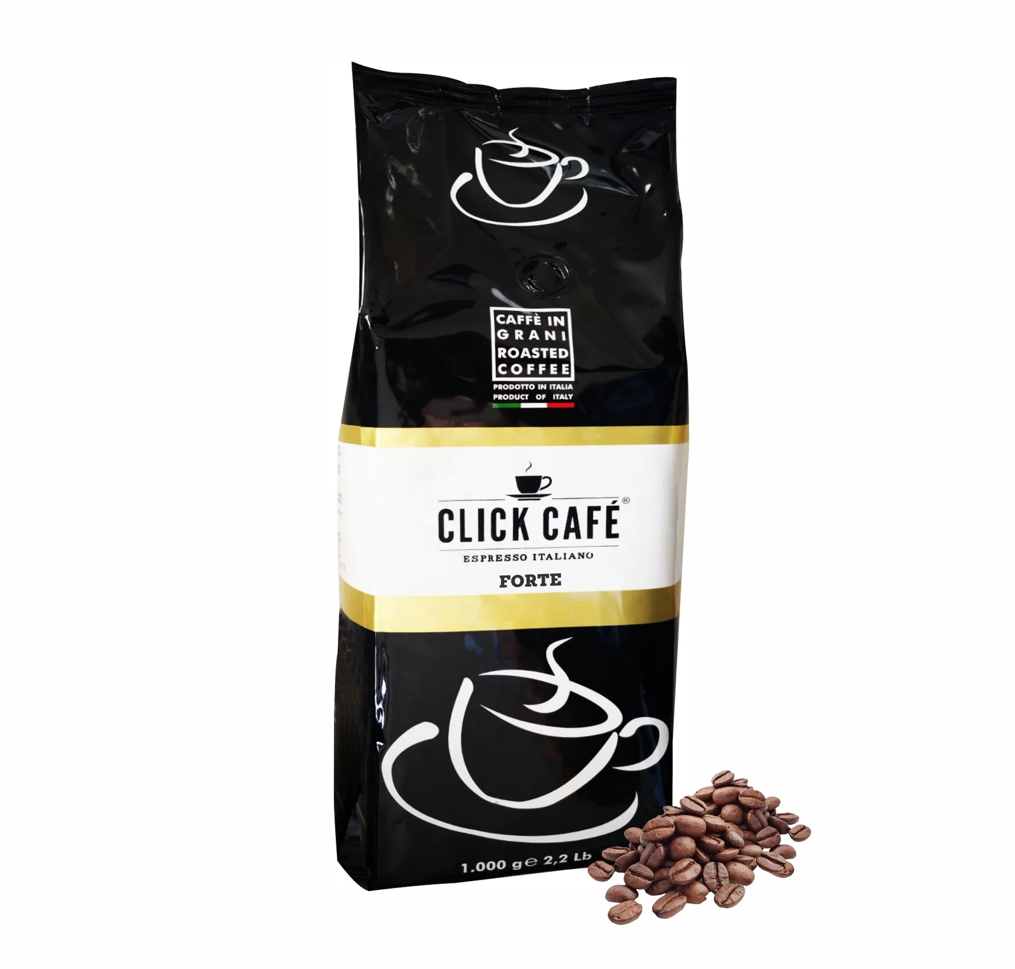 Жареный кофе, 1 кг бобов, смесь Форте, Сделано в Италии, эспрессо, система ручной обжарки из Неаполя