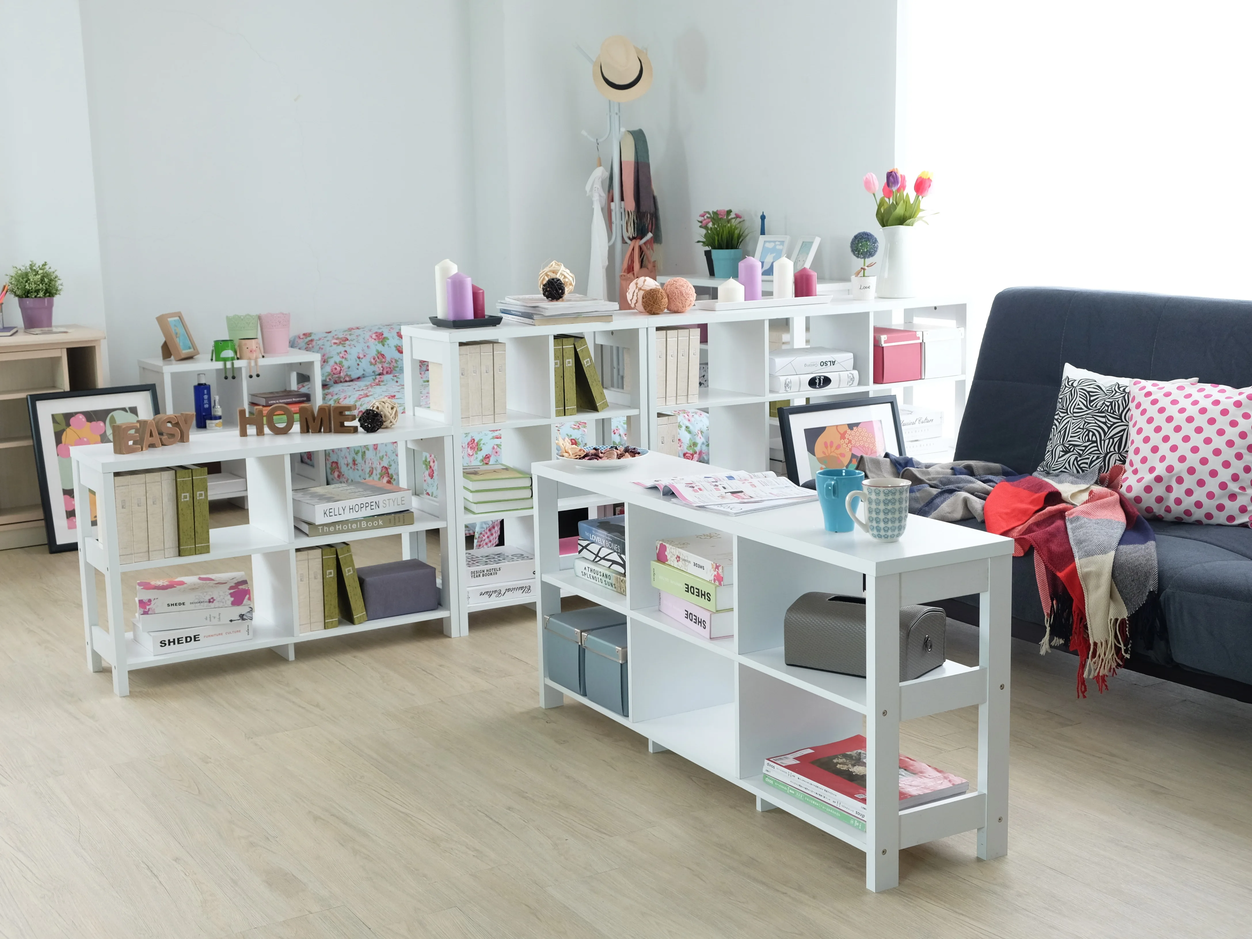 Modern storage shelf for bedroom furniture