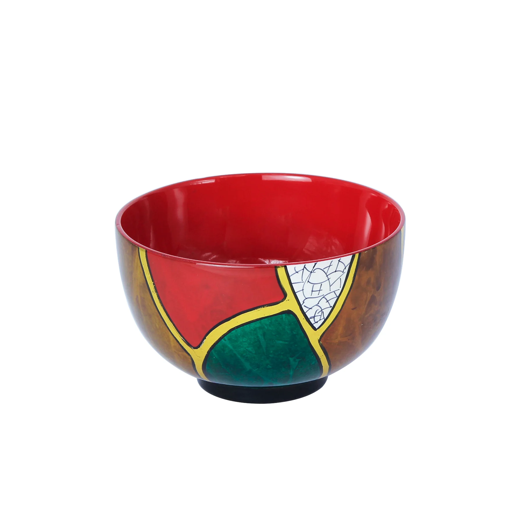 
HIGH QUALITY HAND-PAINTED VIETNAM COLORFUL BOWL LACQUER DECORATIVE HOT SELLING WOODEN BOWLS 