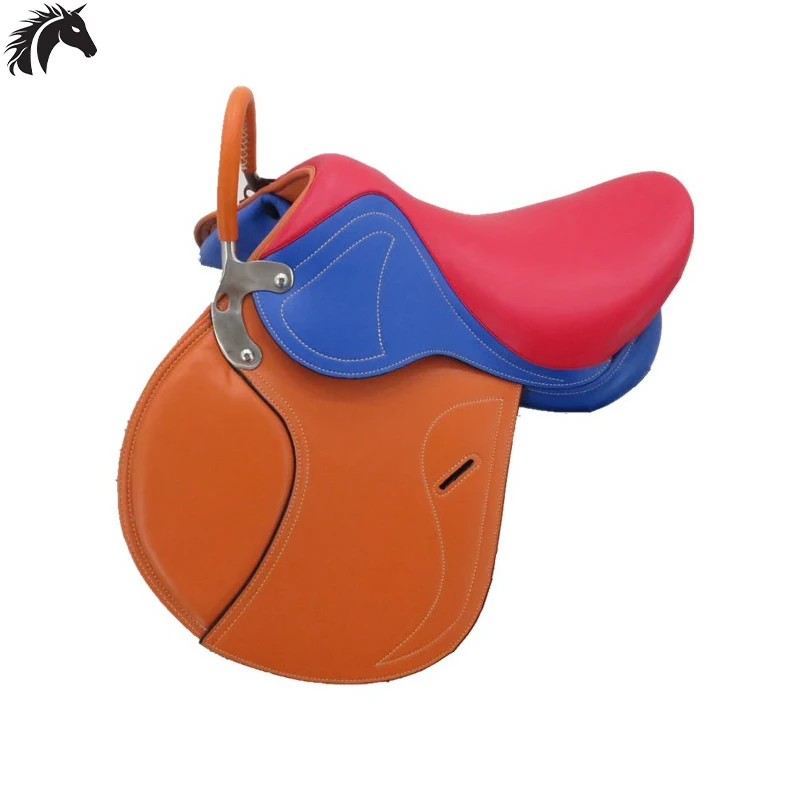 2022 New style western leather horse jumping saddle english horse saddle for horses racing
