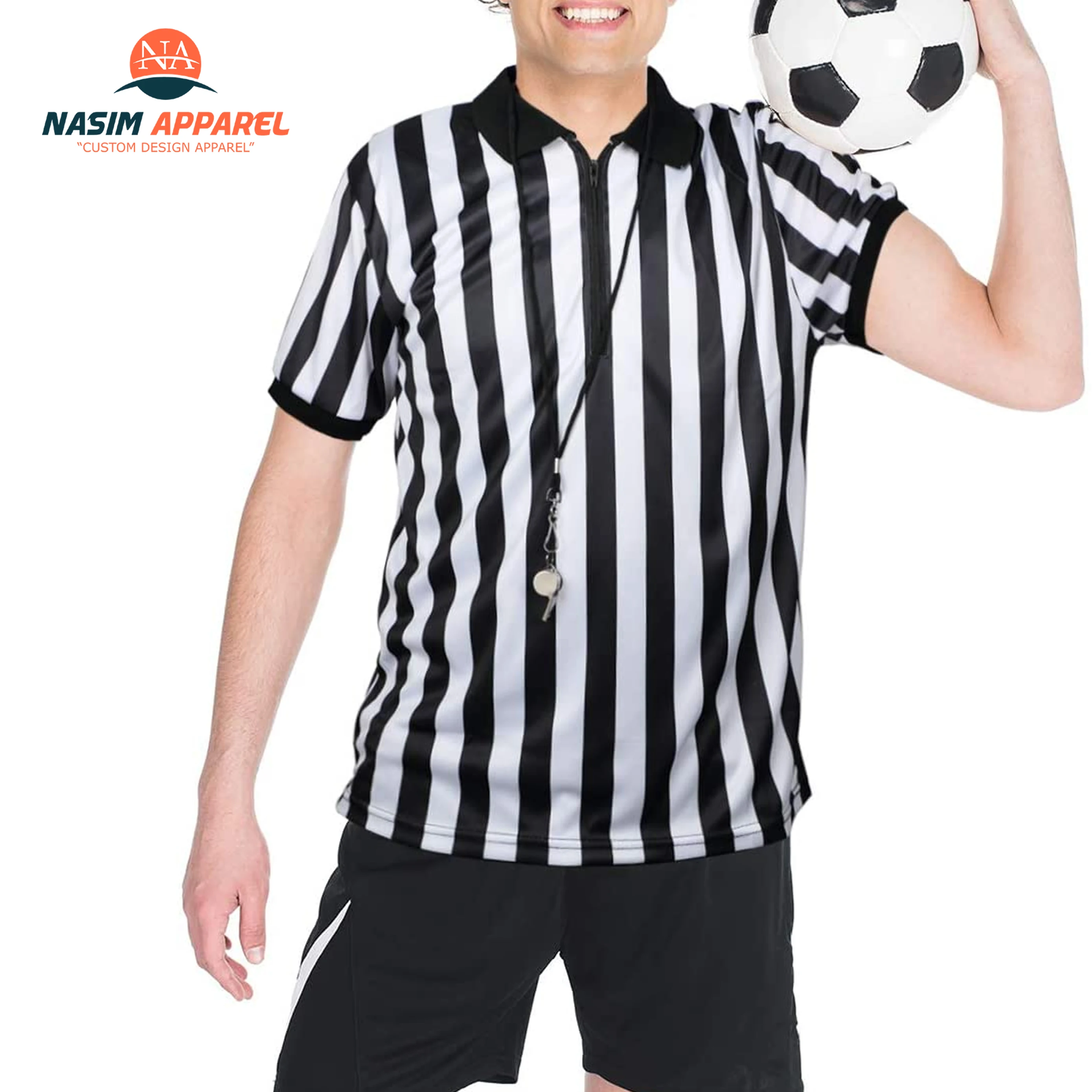  Рубашка в черно-белую полоску для официального судьи