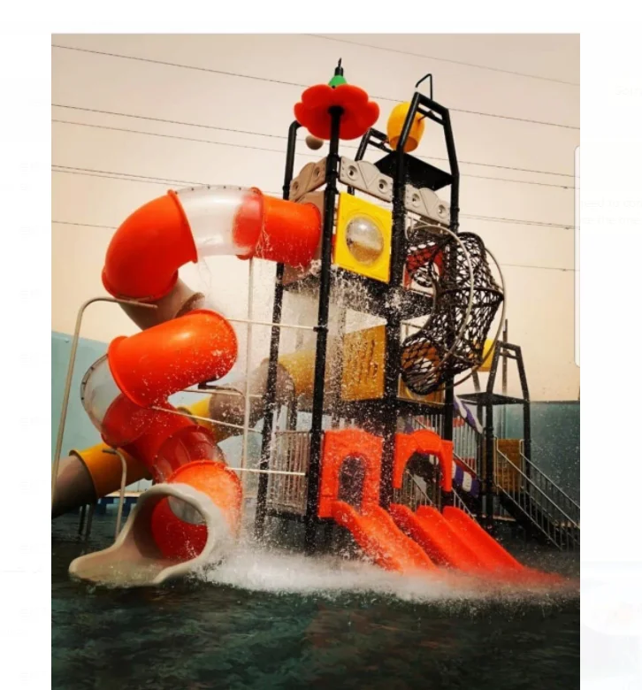 
Factory price kids playground equipment pool slide private water parks for hotels JMQ-G140A 