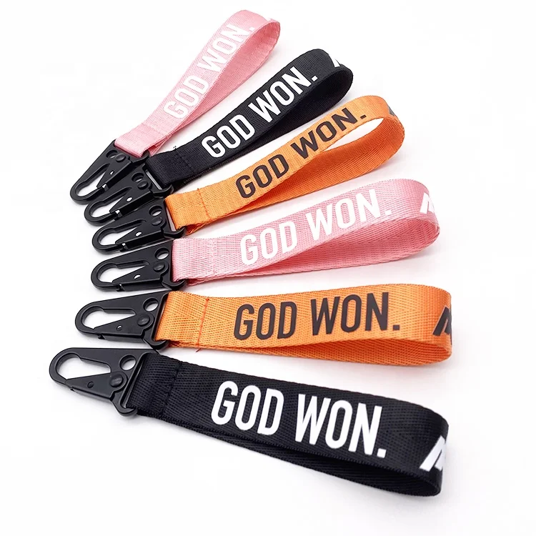 Короткий шнурок YYX с логотипом шелкографии на заказ, брелок с карабином и пряжкой с орлом