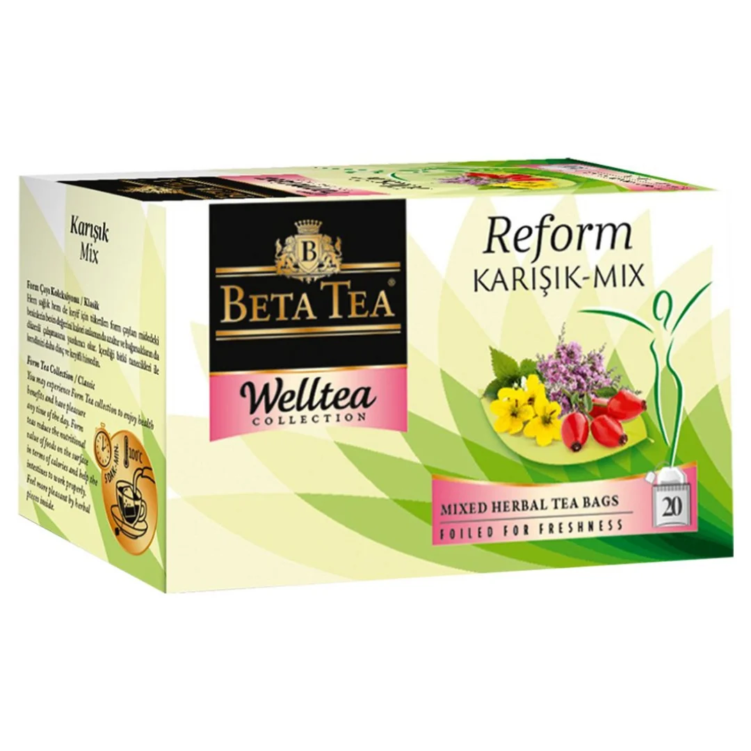 Чай для похудения. Оставайтесь в форме. Бета-welltea реформ коллекции смешанный пакетиков чая, сварной шов 20x2 гр. Ускорить работу Вашего метаболизм