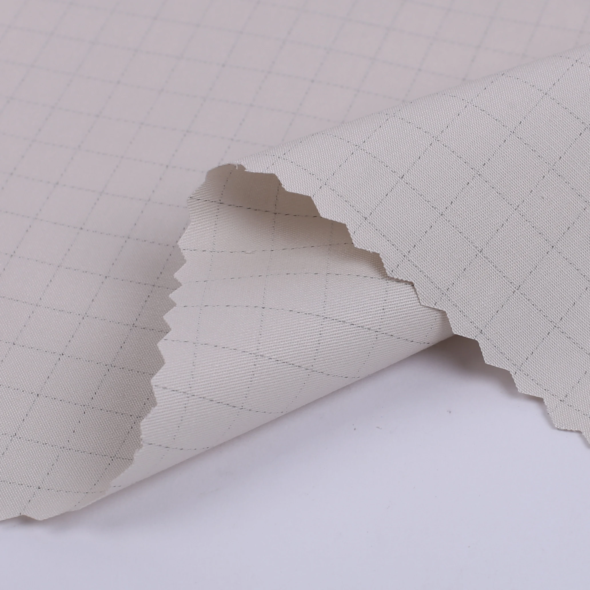 Wholesale twill antistatic cotton fabric antistatic finish cotton fabric 1cm grid