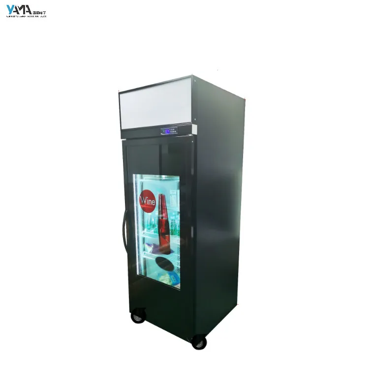 see through transparent android display fridge doors for beer with LCD advertising displays (1600173519229)