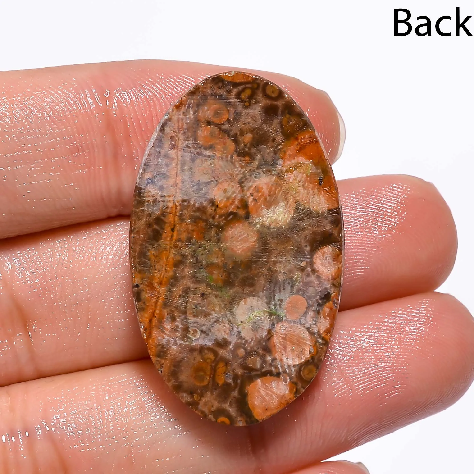Buy Online 37.5 Carat Natural Poppy Jasper Free Size Cabochon Wholesale Price