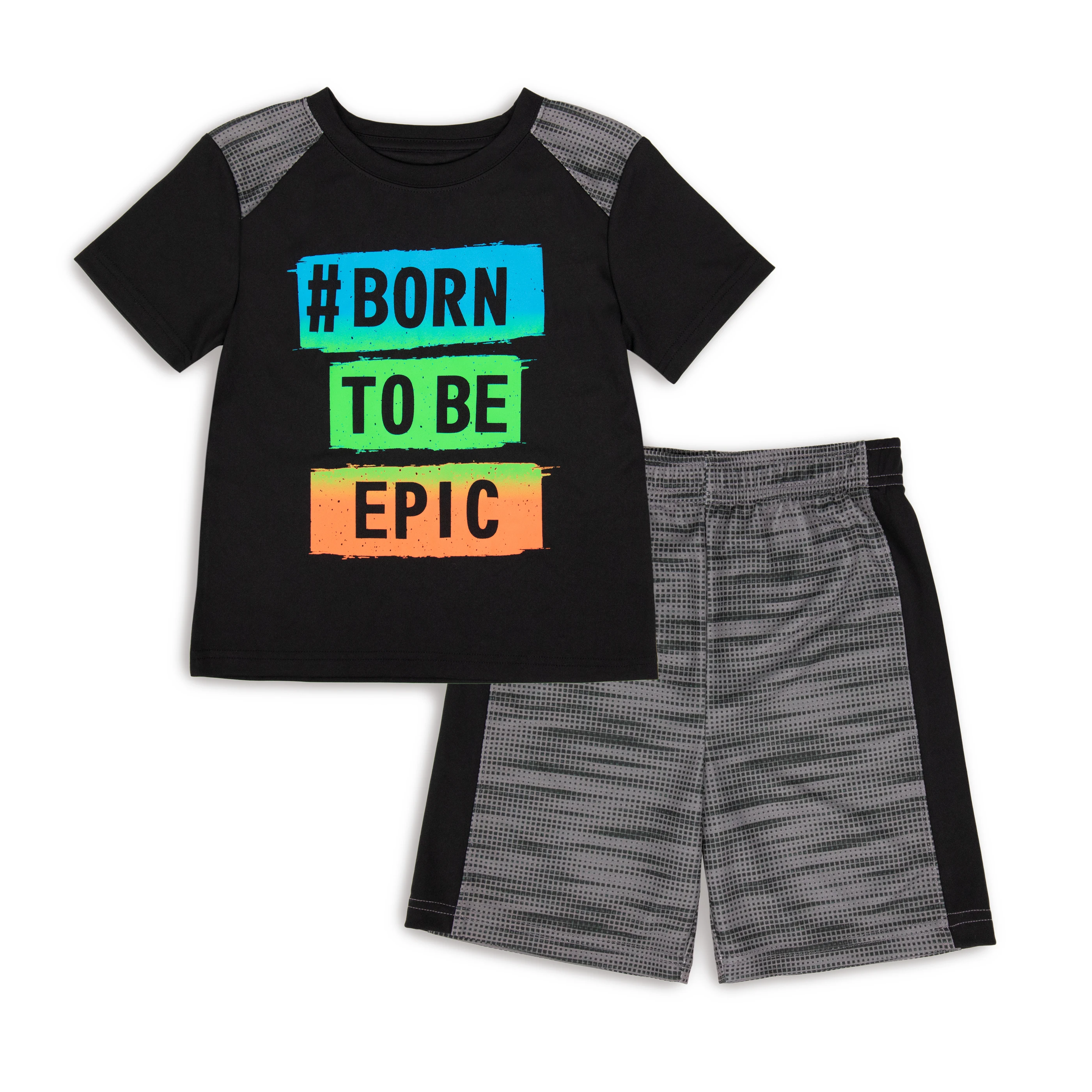 2020 Toddlers Newborn Children Kids Shorts T shirt Sportswear Interlock OEM LOGO Letter Custom Boy Clothing Set Active Wear