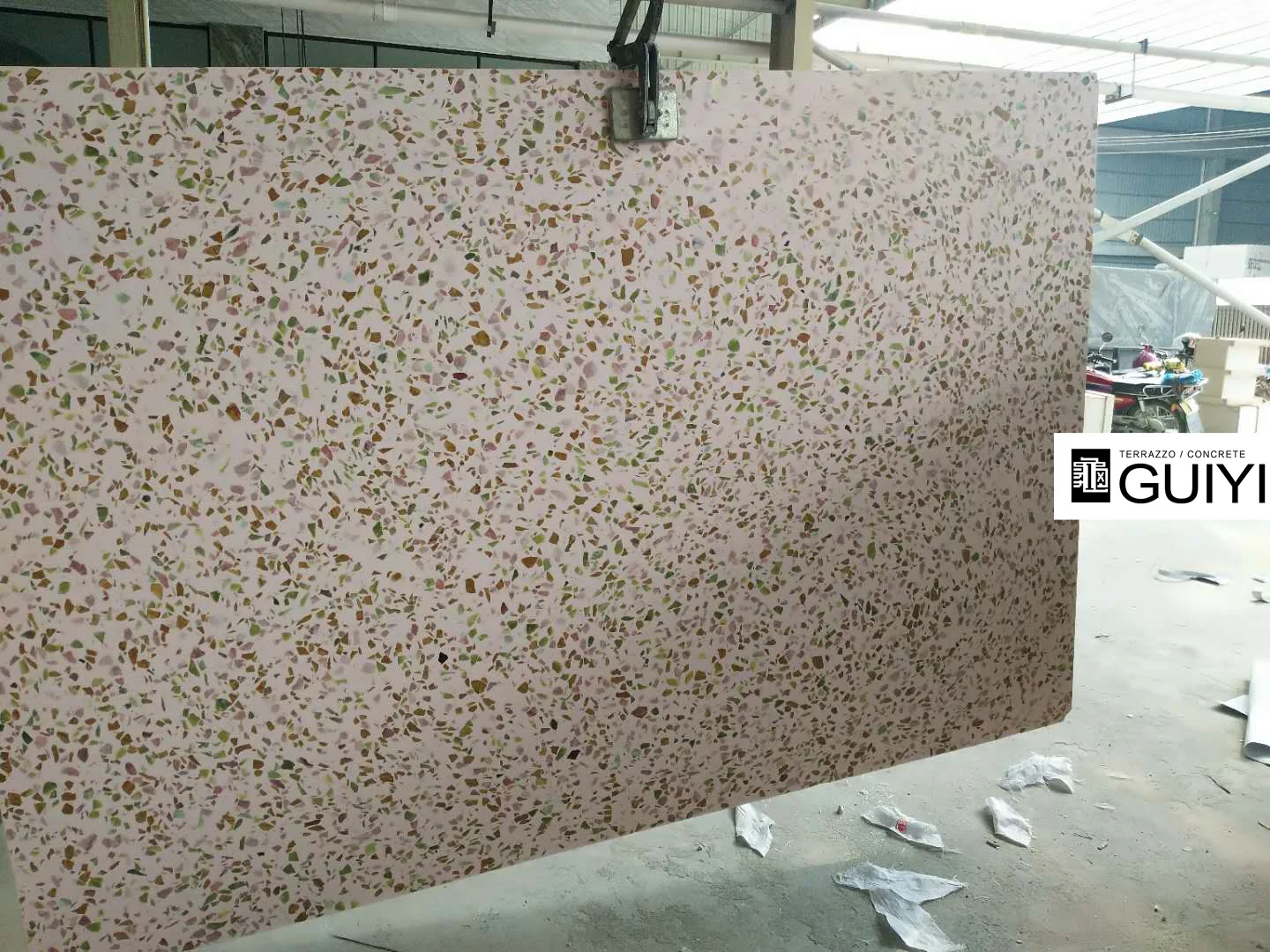 terrazzo slab colorful decoration countertop solid surface stone bowl walling stones