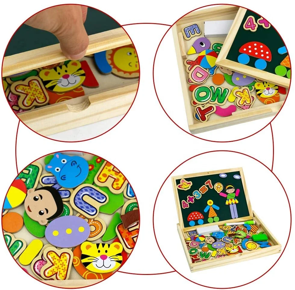 Обучающие игрушки для девочек мальчиков детей малышей магнитные головоломки рисования игры деревянные