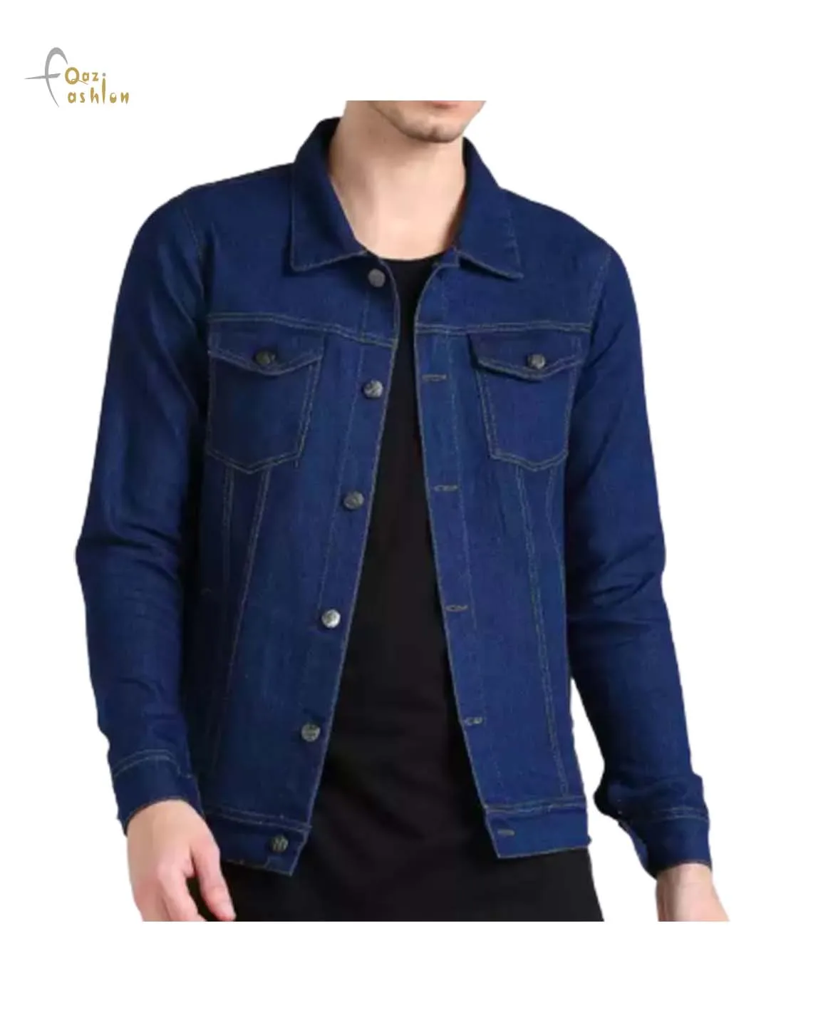 Red Color Men Jeans Jackets OEM Fashion Men Denim Long Sleeves With Front Pocket Jeans Jackets