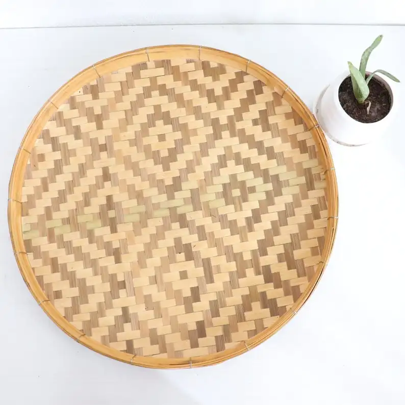  Лидер продаж бамбуковые настенные подвесные украшения для дома офиса комнатные и наружные декоративные корзины от Vi