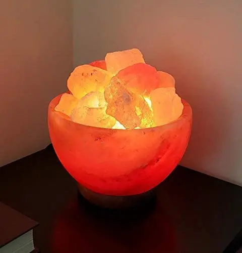 Market Trending Himalayan natural bowl USB Salt Lamp with multiple lights bulb for decoration piece - from Asian Salt mines