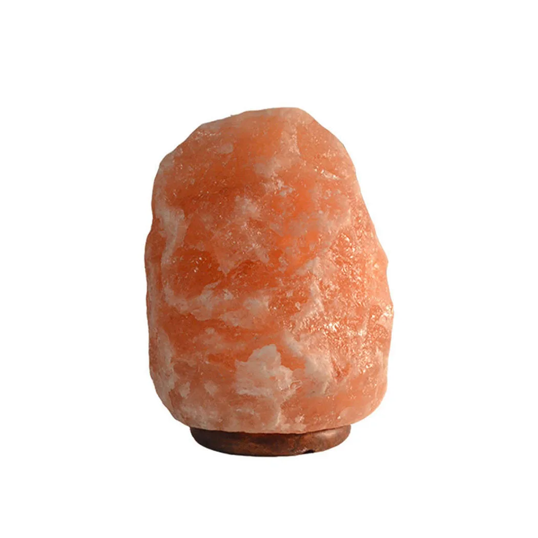 Хит продаж Ночной светильник ручной работы из натурального камня деревянная основа розовая Хрустальная скала Гималайская соляная лампа с регулятором яркости