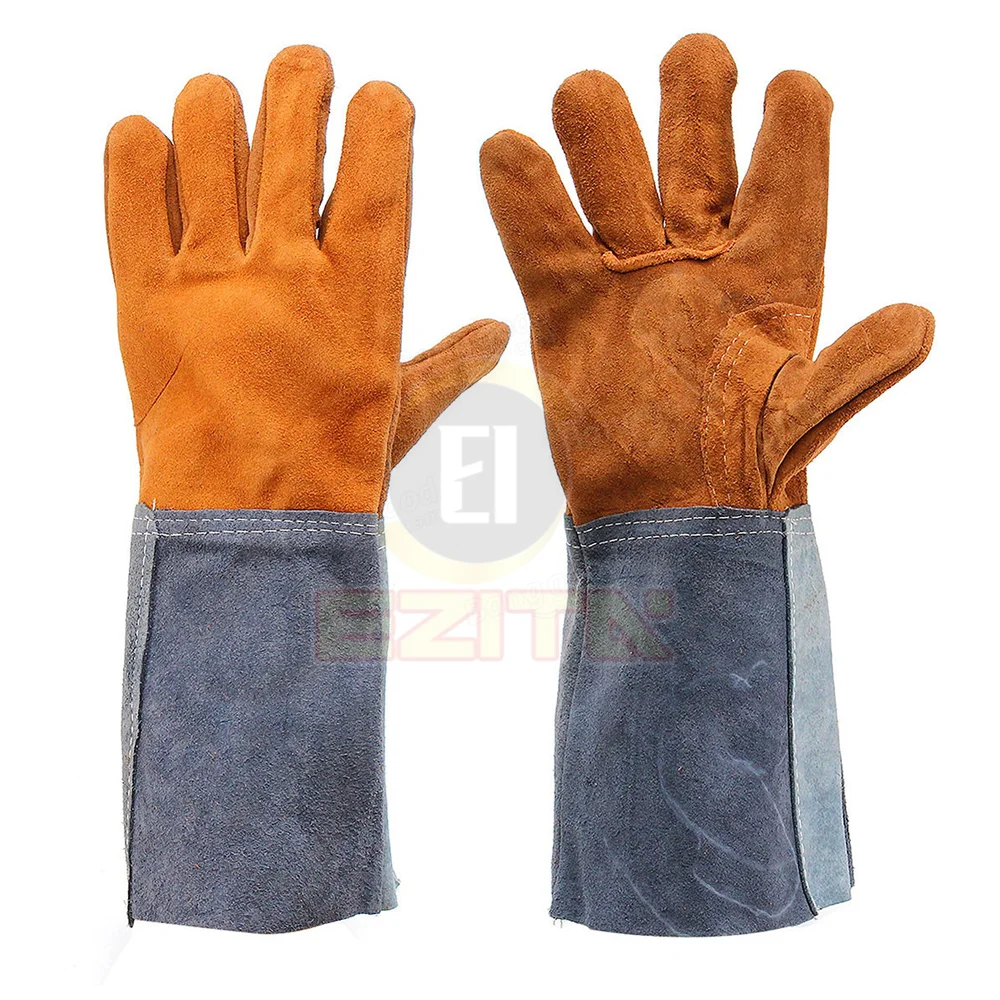 
 Огнеупорные защитные перчатки с защитой от искр тепла, кожаные перчатки для сварки  