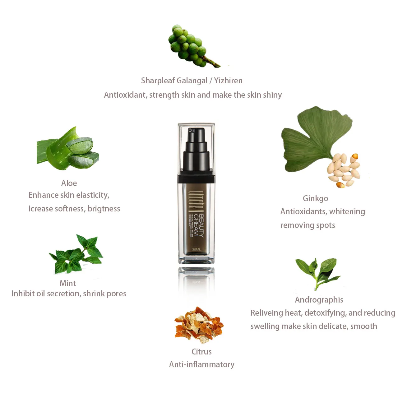 
OEM ODM natural Facial beauty cream for skin oil control 