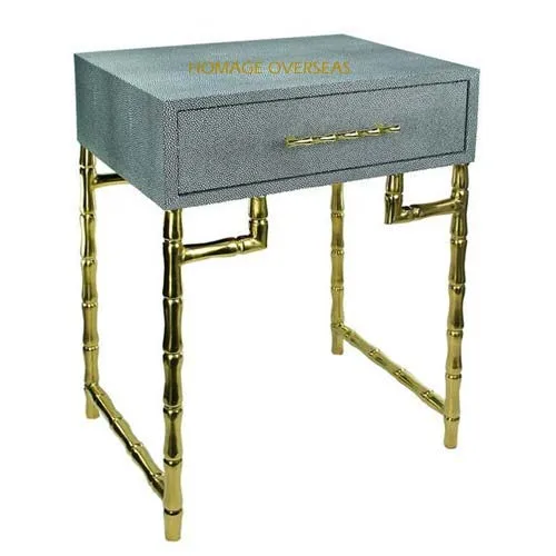 
Metal and Wooden Rectangular Side and Coffee Table With WoodenTop For Home Decoration Living Room Furniture 