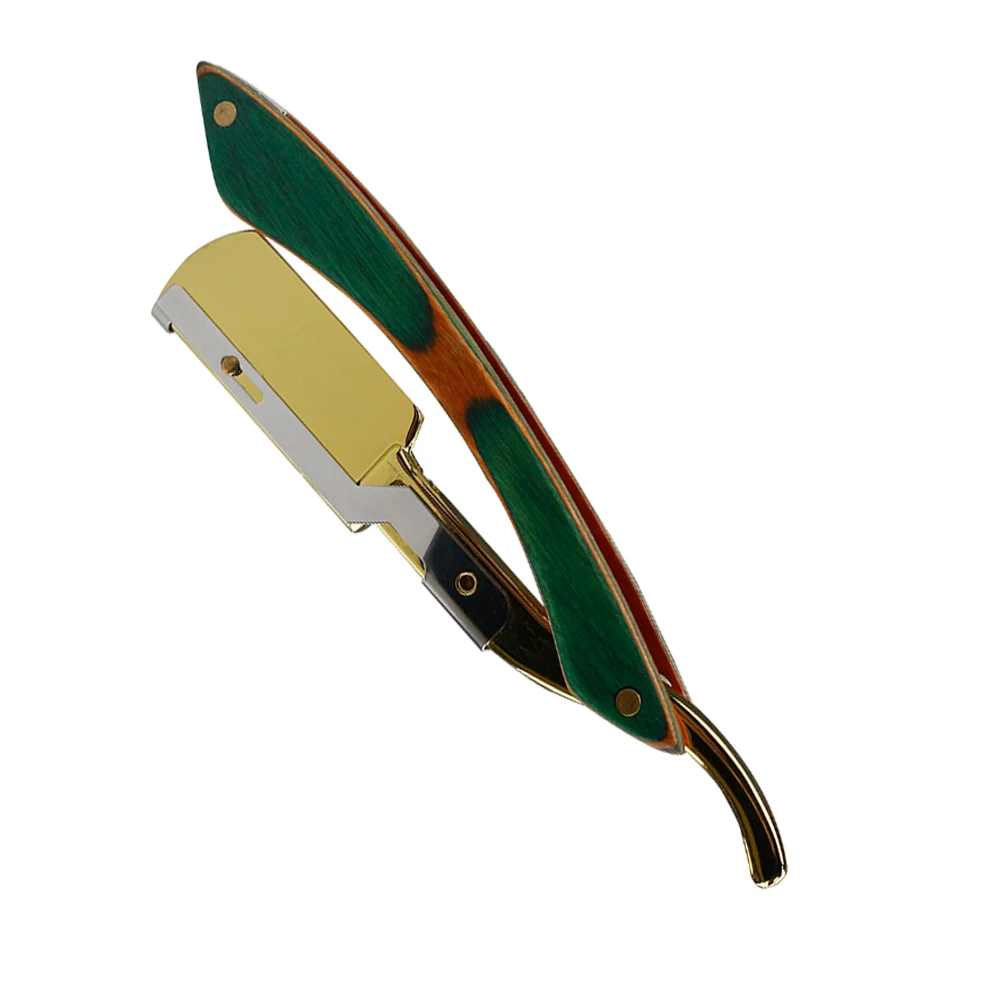 
Professional Folding Straight Razor Private Label Wooden Handle Classic Barber Straight Edge Razor Shaving Hair Shaver Razor 
