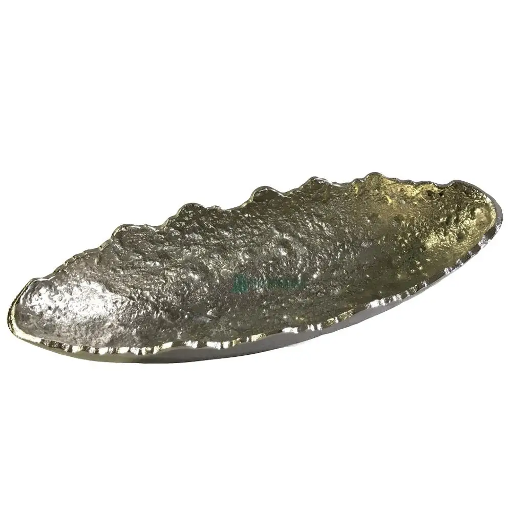 Table Top Oval Decorative Snack Platters - Metal - Polished - Silver - Manufacturer - High Quality - Bulk - Serving Dish Plates