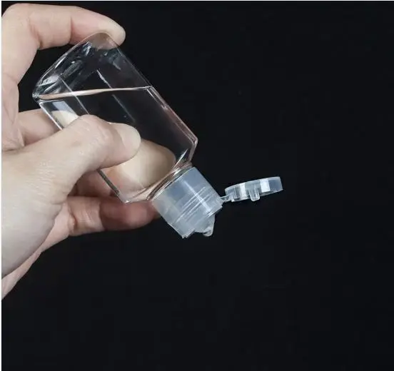 Portable Plastic Hand Washing Liquid Bottle Transparent Gel Hand Sanitizer Container With Flip Top Screw Cap Cheap Price