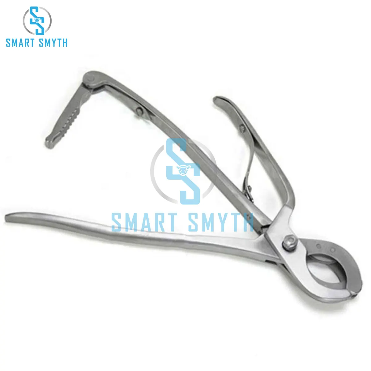 Emasculator Castration Plier White Castrator Triple Crush with Ratchet Veterinary Instruments Stainless Steel