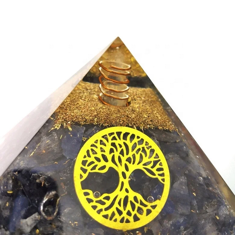 Natural Amethyst Crystal Orgonite Pyramid Star of David Charm EMF Protection Amethyst Orgone Pyramid Wholesale