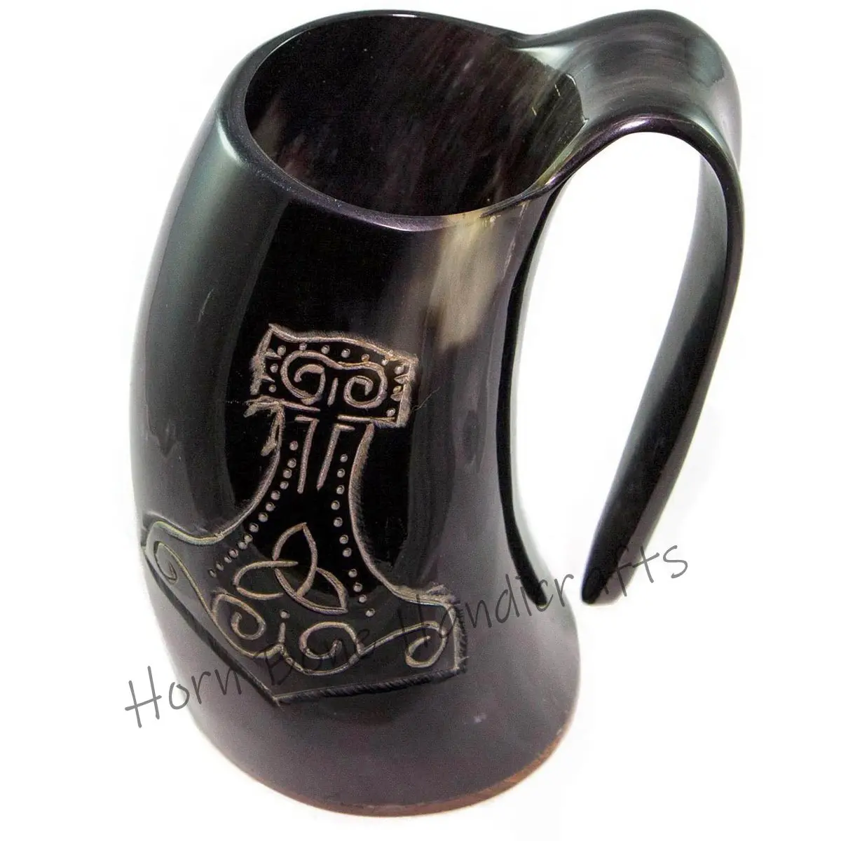 100% Natural Handmade Buffalo Horn Mug /Viking Drinking Mugs/ Beer Drinking Horn Mug Water Buffalo Leakage Proof Horn Tankard