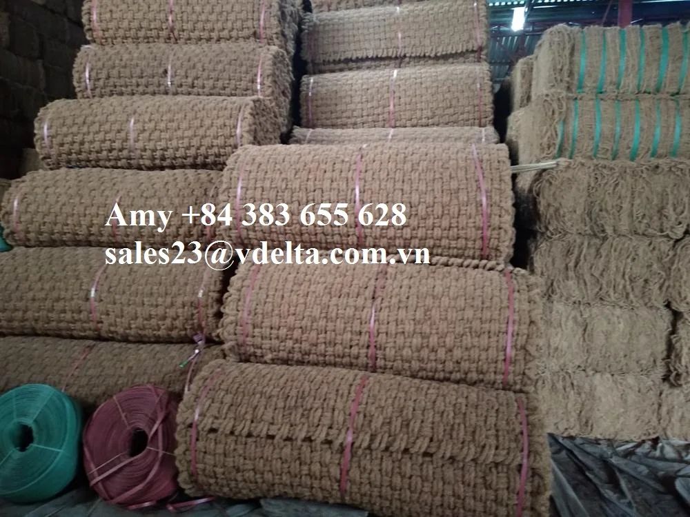 Coconut fiber- coir net and coir mat from Vietnam for exporting Lily +84 906927736
