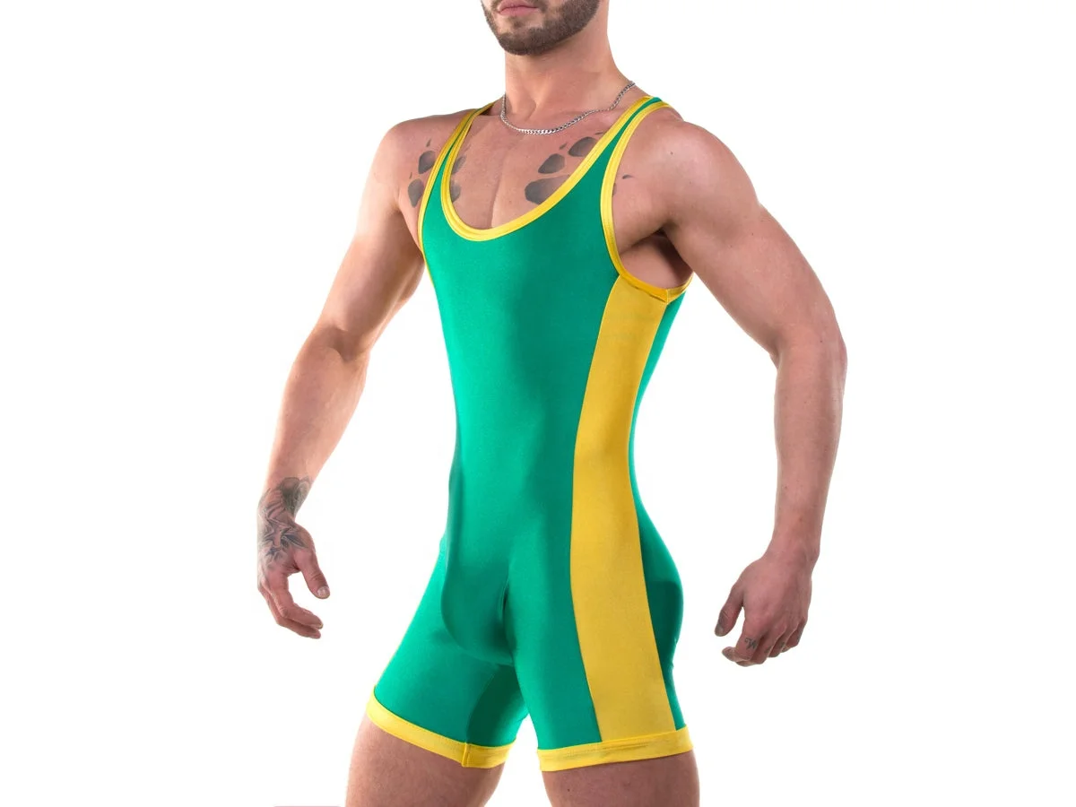 New design Custom sublimation polyester  wrestling clothes print cool dry wrestling singlets