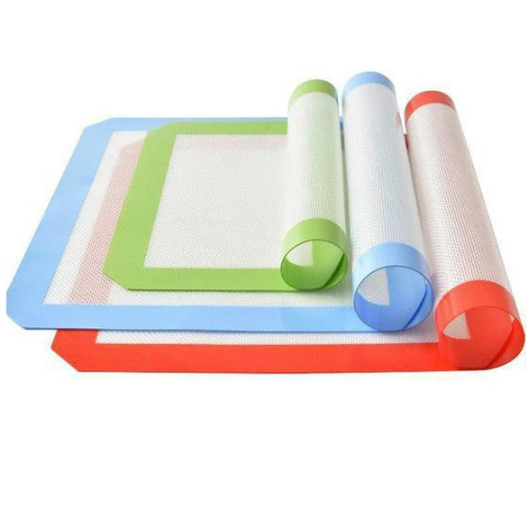 Set of 3 custom logo Macaron Silicone Baking Mat Pad Sheet