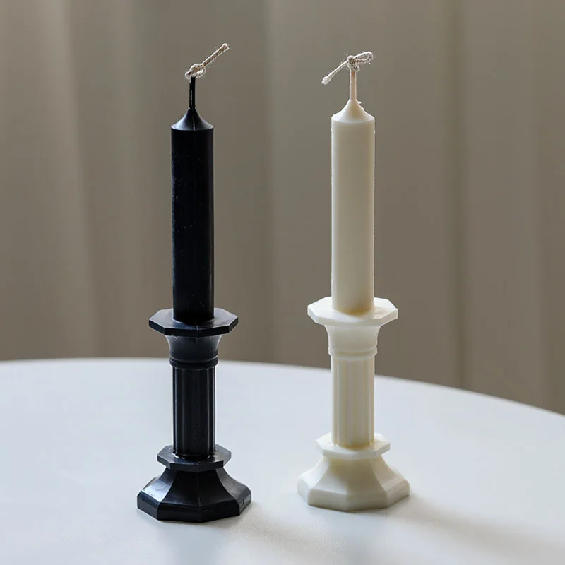 A120  DIY long pole section Acrylic Candle Mold Candlestick candle holders shape aroma mold  handmade Taper candle mold