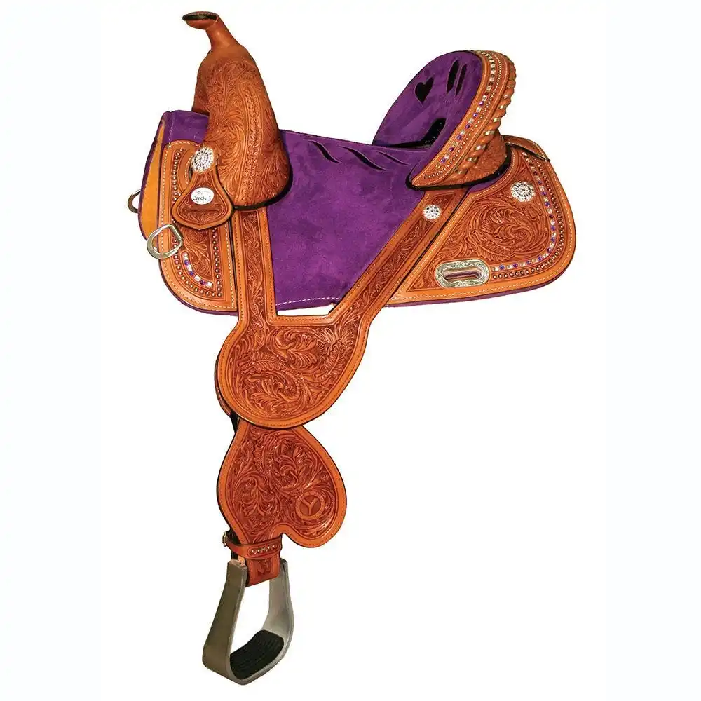 Premium Leather Western Barrel Racing Horse Saddle