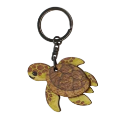 Hot Selling Tourist Souvenirs Sea Turtle Animal Wooden Wood Keychain Hawaii Souvenirs Gift