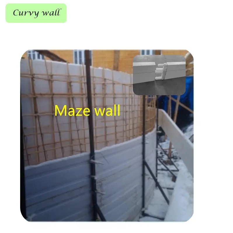 sidewalk footpath gardening landscape stiff flexi plastic formwork concrete work curvy straight stairs maze wall