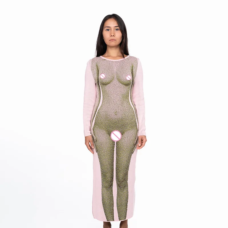 Осеннее женское мини-платье с длинным рукавом и принтом тигра повседневное облегающее эластичное платье коротким воротником одежда для вечеринки в честь Дня Рождения клуба