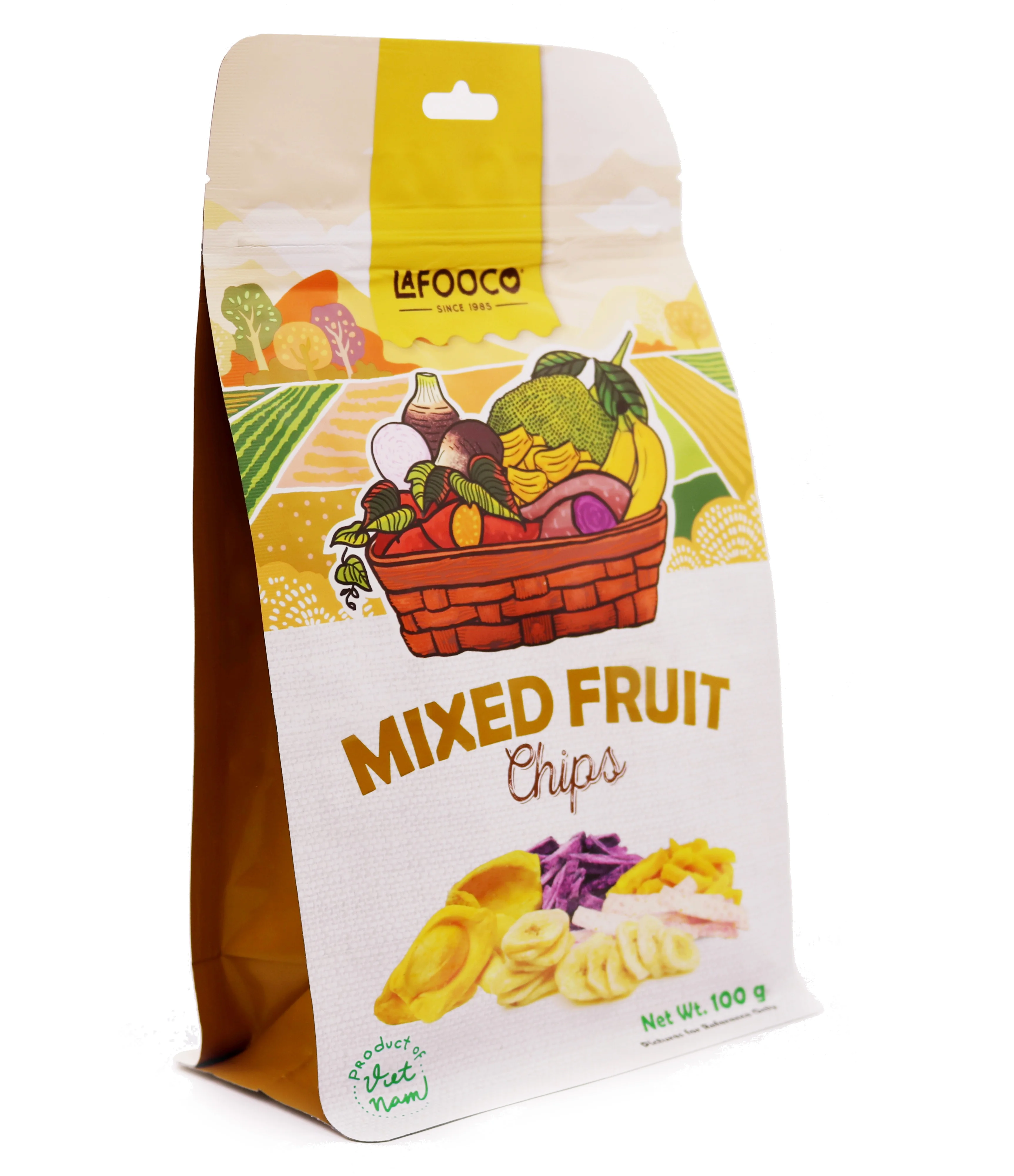 Mix Fruits Chips 100gr Origin Vietnam Standing pouch Natural Flavour Delicious Snack