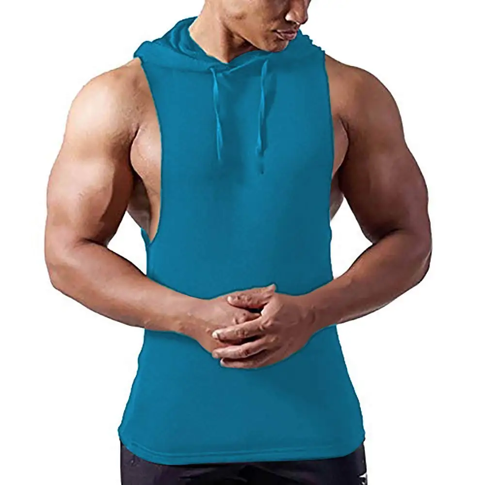  Майка Мужская спортивная с капюшоном майка для бодибилдинга и тренировок индивидуальный пошив